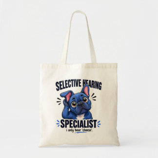 Bolsa Tote Ilustração de Mãe de Cachorro Frenchie com Audição