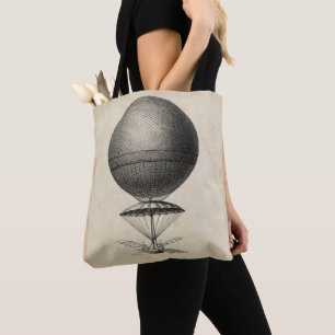 Bolsa Tote Ilustração de máquina voadora antiga