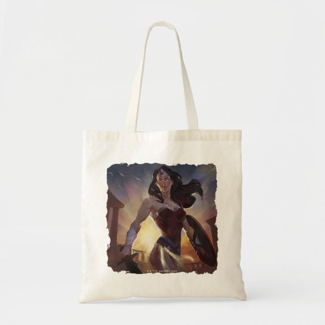 Bolsa Tote Ilustração de Mulher Maravilha de Crise Infinita (Frente)