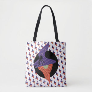 Bolsa Tote Ilustração de Padrão de Gnome de Aranha de Hallowe