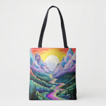 Ilustração de Paisagem Cênica Abstrato de Fora