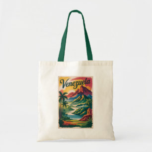 Bolsa Tote Ilustração de Paisagem da Venezuela Arte de Viagem