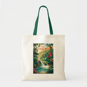 Bolsa Tote Ilustração de Papagaio de Costa Rica Arte de Viage