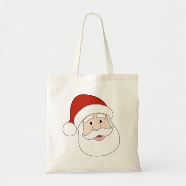 Bolsa Tote Ilustração de Papai Noel (Frente)