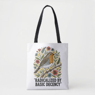 Bolsa Tote Ilustração de Pássaro de Arte Folclórica para Just