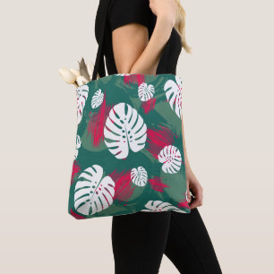 Bolsa Tote Ilustração de Plantas Tropicais