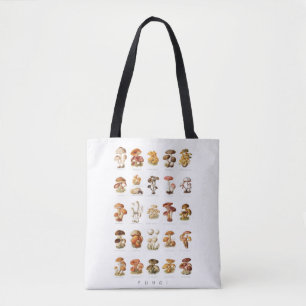 Bolsa Tote Ilustração de safra de cogumelos não comestíve