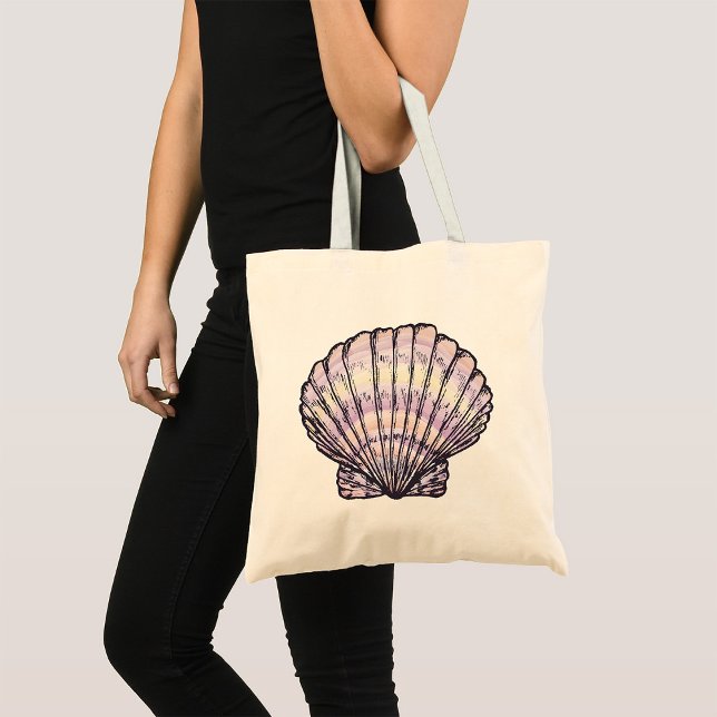 Bolsa Tote Ilustração de Seashell (Criador carregado)