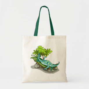 Bolsa Tote Ilustração De Um Banho De Sol Iguanodon.