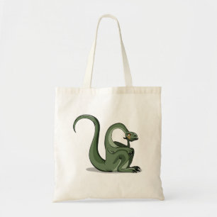 Bolsa Tote Ilustração De Um Brontossauro De Cartoon Pensando.