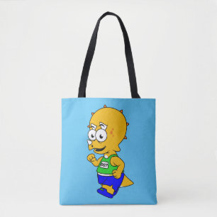 Bolsa Tote Ilustração De Um Corredor De Tricerátops.