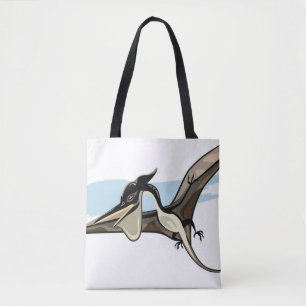 Bolsa Tote Ilustração De Um Dinossauro Pteranodon.
