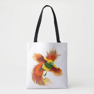 Bolsa Tote Ilustração de um Lesser Bird-of-Paradise em Voo