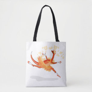 Bolsa Tote Ilustração De Um Raptor De Ballerina. 2