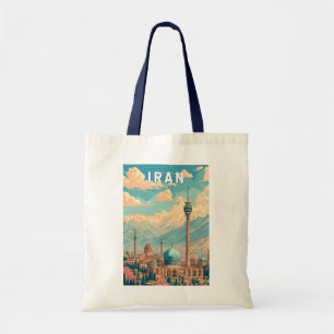 Bolsa Tote Ilustração de viagem ao Irã Arte Vintage