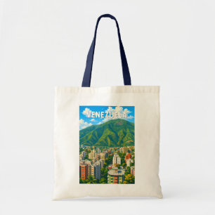 Bolsa Tote Ilustração de viagem da Venezuela Arte Vintage