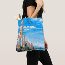 Bolsa Tote Ilustração de Viagem de Arte de Imagem de Espanha
