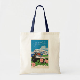Bolsa Tote Ilustração de Viagem de Arte Vintage Bermuda