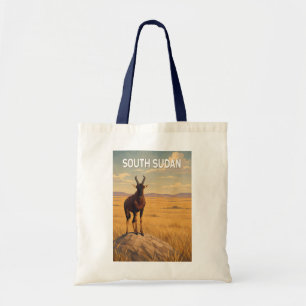 Bolsa Tote Ilustração de viagem de arte vintage do Sudão do S