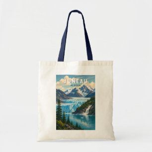 Bolsa Tote Ilustração de Viagem de Juneau Alasca Vintage