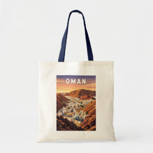Bolsa Tote Ilustração de viagem de Omã Arte Vintage