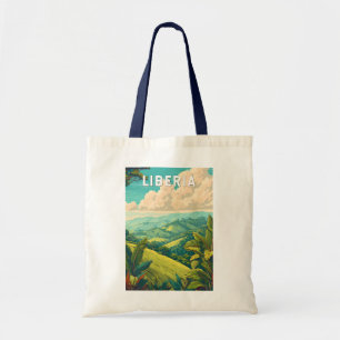 Bolsa Tote Ilustração de viagem vintage da Libéria