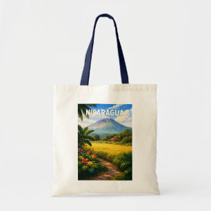Bolsa Tote Ilustração de viagem vintage da Nicarágua