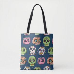 Bolsa Tote ilustração de vintagem de padrão uniforme do cr