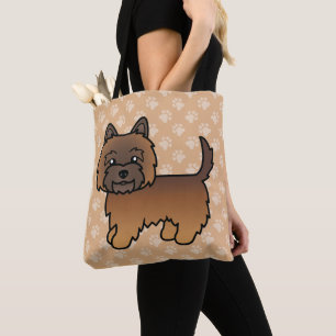 Bolsa Tote Ilustração do desenho animado do Cairn Terrier Dog