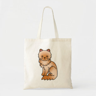 Bolsa Tote Ilustração do desenho animado Gato Persa de Casaco
