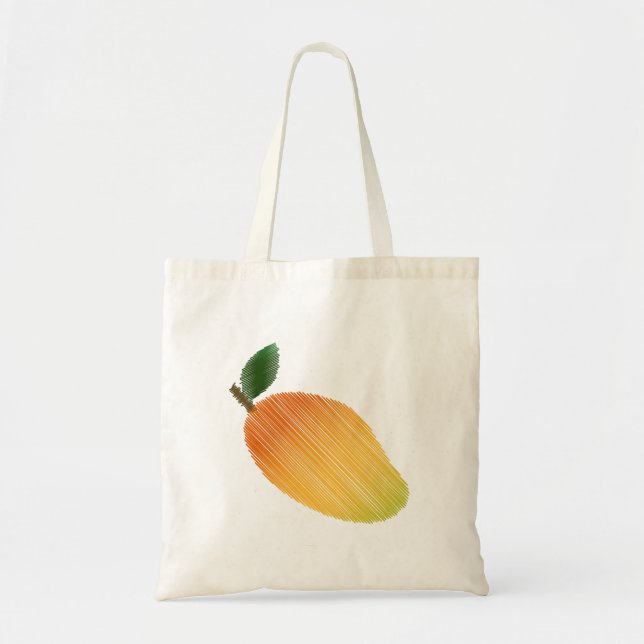 Bolsa Tote Ilustração do Mango Desenhado (Frente)