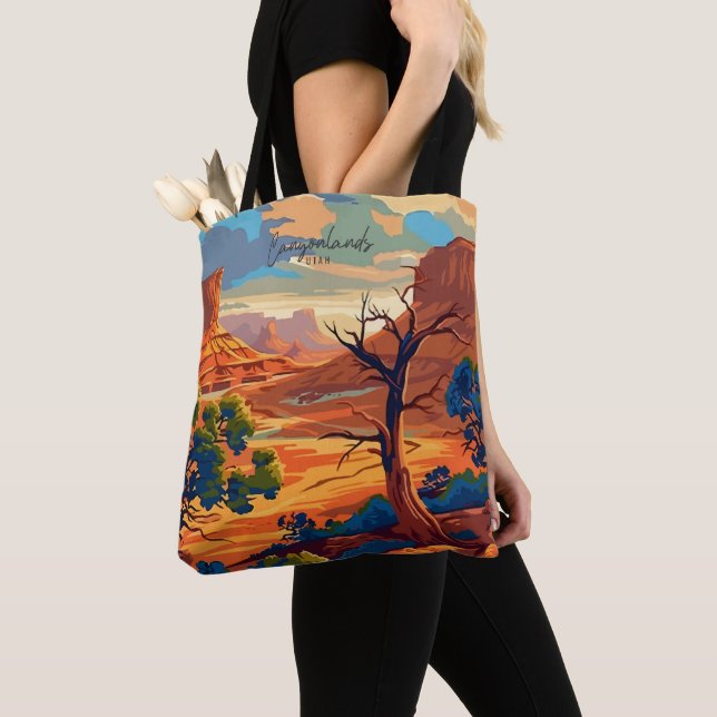 Bolsa Tote Ilustração do Viagem de Arte de Canyonlands Utah (Close Up)