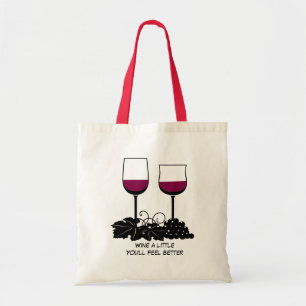 Bolsa Tote Ilustração do vidro de vinho