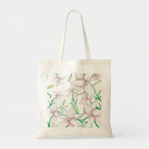 Bolsa Tote Ilustração dos lírios brancos