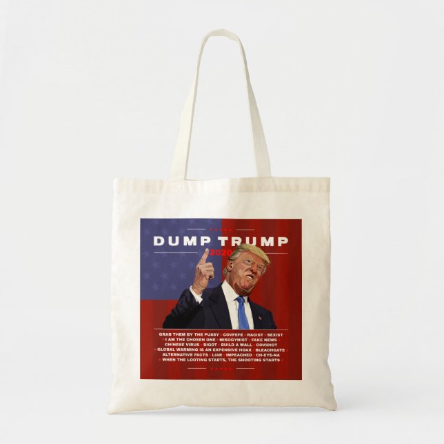 Bolsa Tote Ilustração Dump Trump 2020 (Frente)