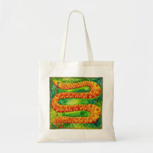 Bolsa Tote Ilustração em Aquarela de Cobra Padronizada