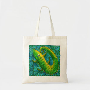 Bolsa Tote Ilustração em Aquarela de Crocodilo Padronizado