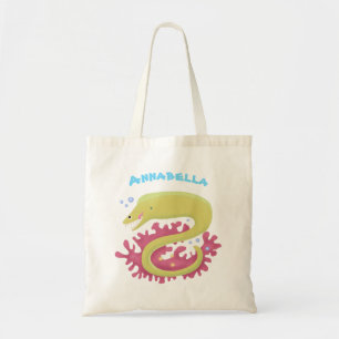 Bolsa Tote Ilustração engraçada de desenho animado de enguia 