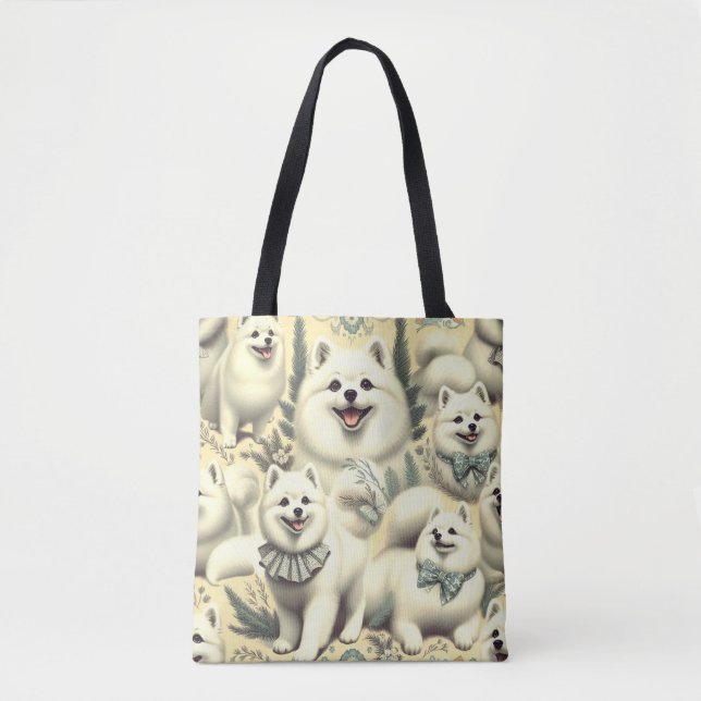 Bolsa Tote Ilustração Eskimo Retro-Americana (Frente)