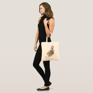 Bolsa Tote Ilustração Floral de Suculentas em Aquarela
