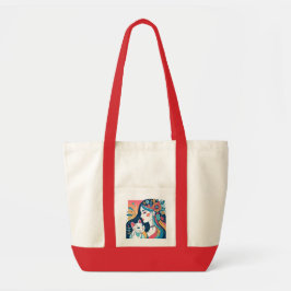 Bolsa Tote Ilustração Gráfica de Senhora Cat