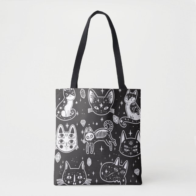 Bolsa Tote Ilustração Isolada da Bruxa (Frente)