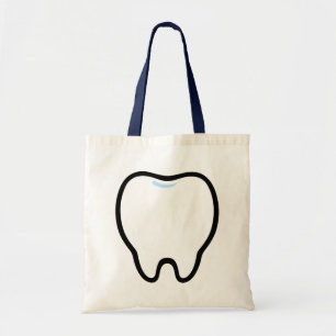 Bolsa Tote Ilustração Mínima de Dente Fofa