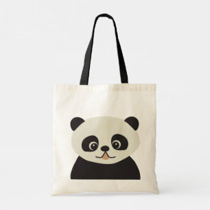 Bolsa Tote Ilustração moderna do panda Cute