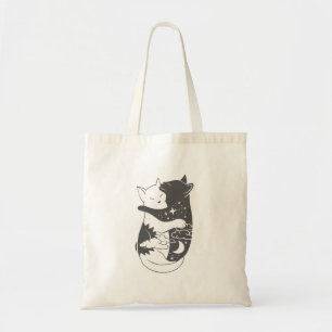 Bolsa Tote Ilustração noturna do gato dia de gato - Escolher