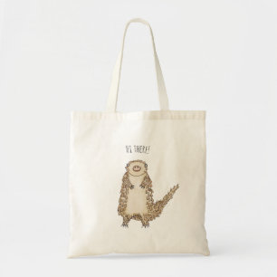 Bolsa Tote Ilustração Pangolina de Aquarela