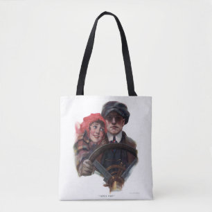 Bolsa Tote Ilustração romântica de inverno de safra clássica