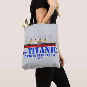 Bolsa Tote Ilustração Titânica RMS - Linha White Star 1912