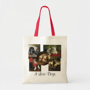 Bolsa Tote Ilustração Vintage Cães e Cachorrinhos!