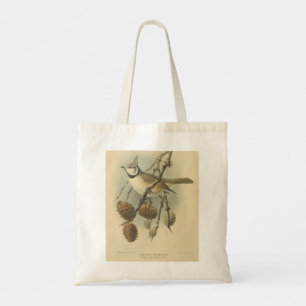 Bolsa Tote Ilustração Vintage do Tit Crestado Europeu